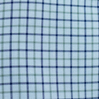 Camisa Azul Cuadros Manga Larga 100% Algodón 2510256