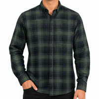 Camisa Franela Manga Larga Cuadros Verde 2410268