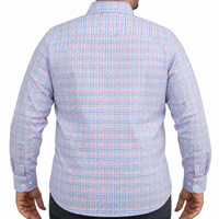 Camisa Cuadros Multicolor Manga Larga 100% Algodón Talla Extra 2607131
