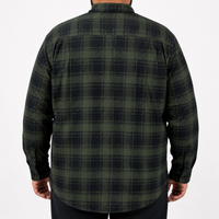 Camisa Franela Verde Cuadros Manga Larga Talla Extra 2510041