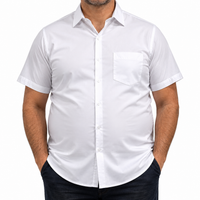 Camisa Blanca Lisa Manga Corta 100% Algodón Talla Extra 2604052