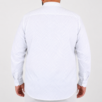 Camisa Estampada Blanca con Manga Larga Talla Extra 100% Algodón 2303057 - dioromx