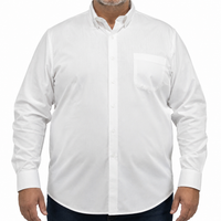 Camisa Blanca Lisa Manga Larga 100% Algodón Talla Extra 2615033