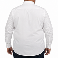 Camisa Blanca Lisa Manga Larga 100% Algodón Talla Extra 2615033