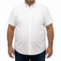 Camisa Blanca Lisa Manga Corta 100% Algodón Talla Extra 2615041