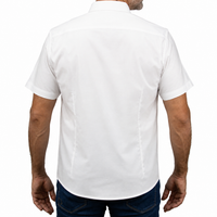 Camisa Blanca Lisa Manga Corta 100% Algodón Talla Extra 2615041