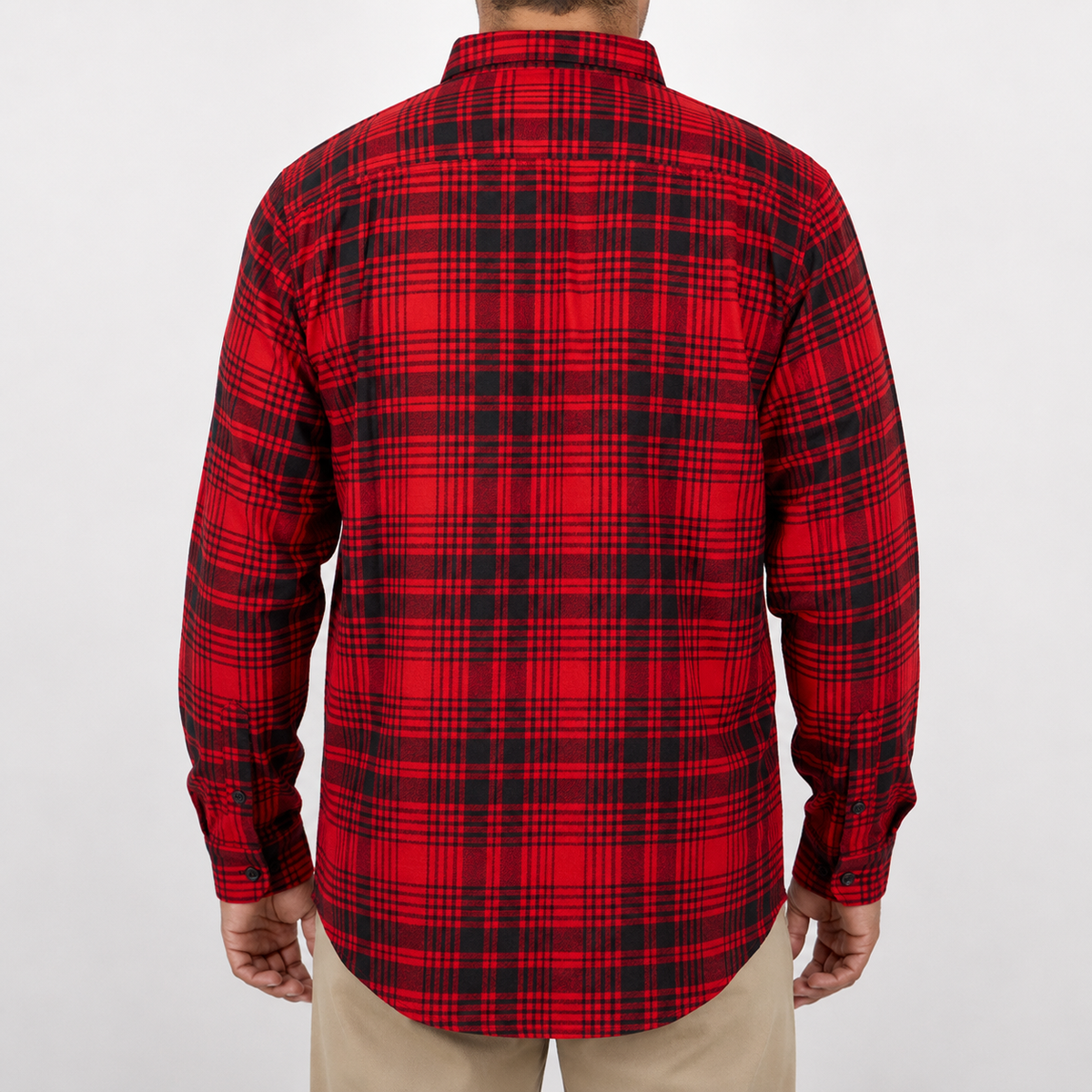 CAMISA MANGA LARGA ROJA CUADROS FRANELA Tallas Extra 2309448