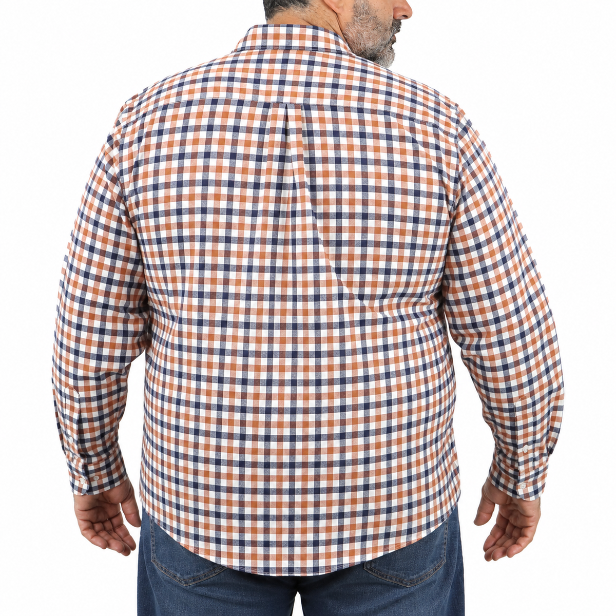 Camisa de Franela de Cuadros Multicolor con Manga Larga Talla Extra 2209077 - dioromx