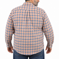 Camisa de Franela de Cuadros Multicolor con Manga Larga Talla Extra 2209077 - dioromx