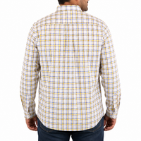 Camisa de Cuadros Amarilla con Manga Larga Talla Extra 100% Algodón 2304075