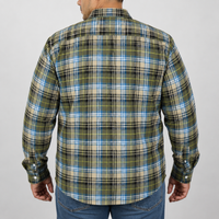 CAMISA MANGA LARGA MULTICOLOR CUADROS FRANELA TALLA EXTRA 2309462 - dioromx