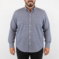 Camisa de Franela de Cuadros Azul con Manga Larga Talla Extra 2210085