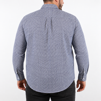 Camisa de Franela de Cuadros Azul con Manga Larga Talla Extra 2210085