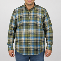 CAMISA MANGA LARGA MULTICOLOR CUADROS FRANELA TALLA EXTRA 2309462 - dioromx