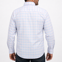 Camisa Cuadros Azul Manga Larga 100% Algodón Talla Extra 2603014
