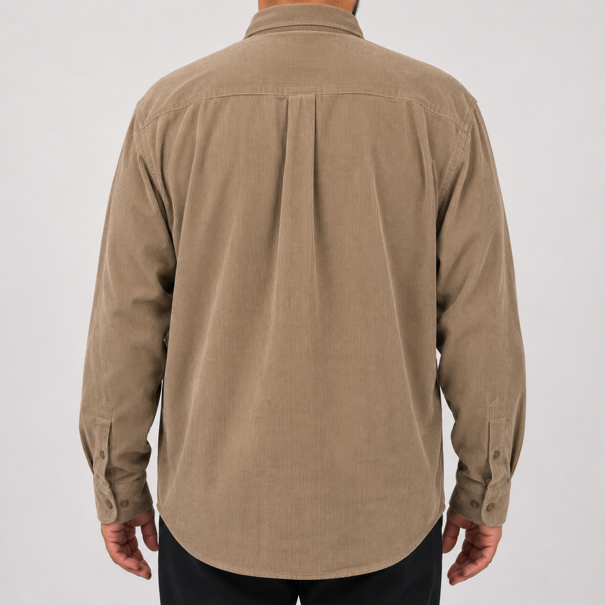 Camisa Pana Café Lisa Manga Larga 100% Algodón Talla Extra 2510015
