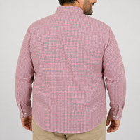 Camisa Cuadros Roja Manga Larga Talla Extra 100% Algodón 2211418