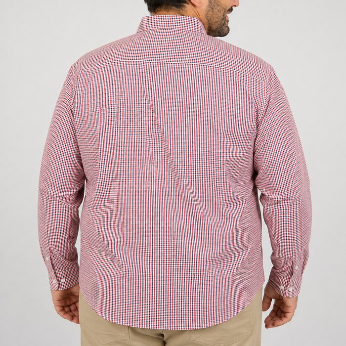 Camisa Cuadros Roja Manga Larga Talla Extra 100% Algodón 2211418