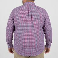Camisa Cuadros Roja Manga Larga Talla Extra 100% Algodón 2501001