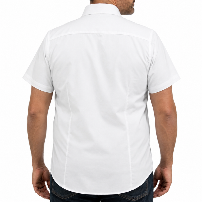 Camisa Blanca Lisa Manga Corta 100% Algodón Talla Extra 2604052