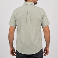 Camisa Cuadros Verde Manga Corta 100% Algodón Talla Extra 2605092
