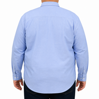 Camisa Azul Lisa Manga Larga 100% Algodón Talla Extra 2615039