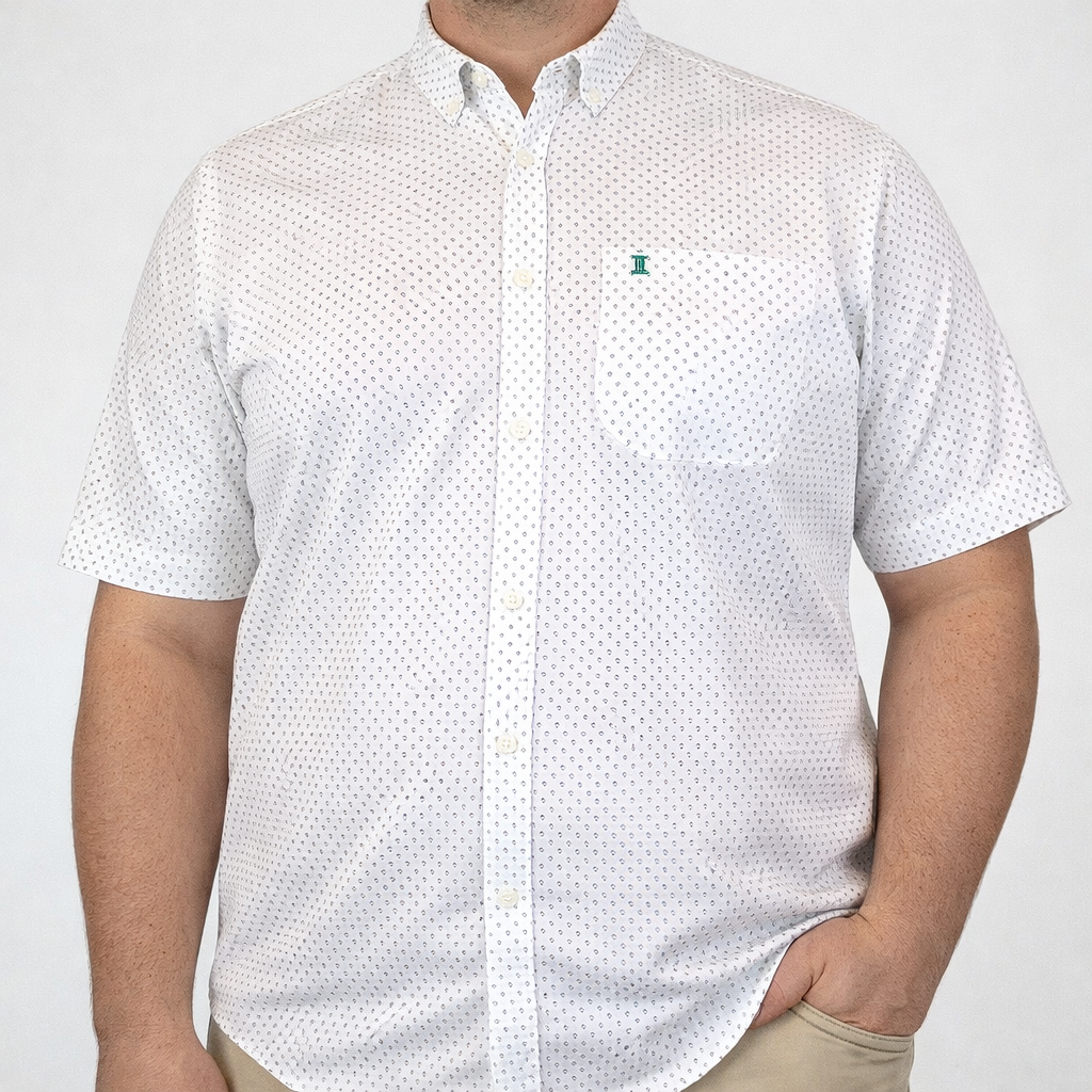 Camisa Manga Corta con Estampado 100% Algodón Talla Extra 2301028 - dioromx