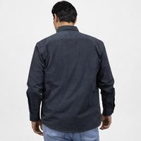 Camisa de Pana Manga Larga Negra Para Caballero Talla Extra 2410230 - dioromx