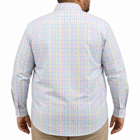 Camisa Cuadros Multicolor Manga Larga 100% Algodón Talla Extra 2608151