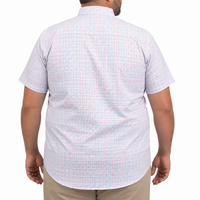 Camisa Cuadros Blanca Manga Corta 100% Algodón Talla Extra 2607141
