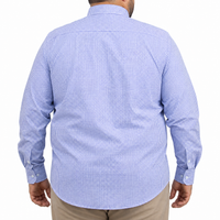 Camisa Cuadros Morado Manga Larga 100% Algodón Talla Extra 2607130
