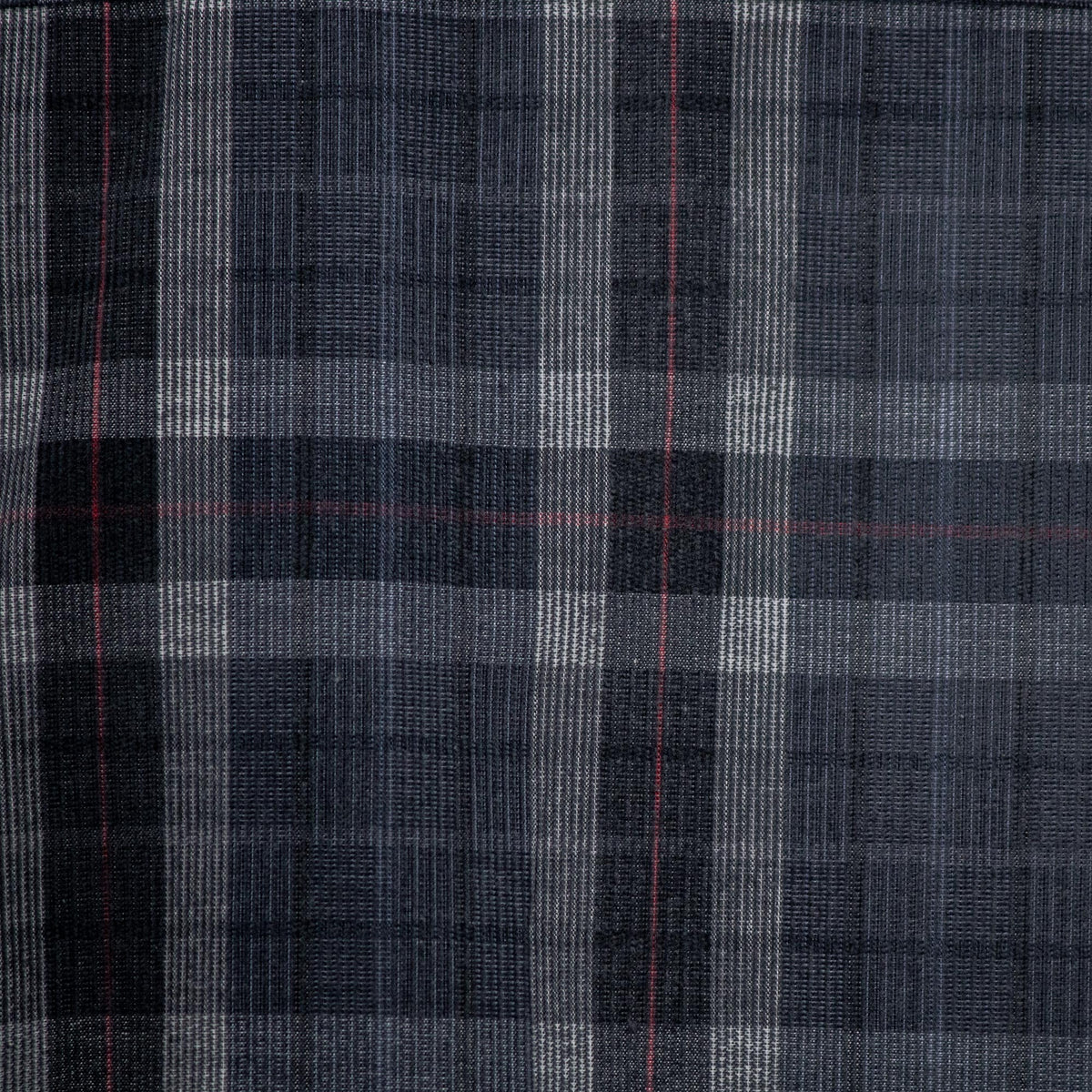 Camisa de Pana de Cuadros Gris con Manga Larga 100% Algodón Talla Extra 2210092