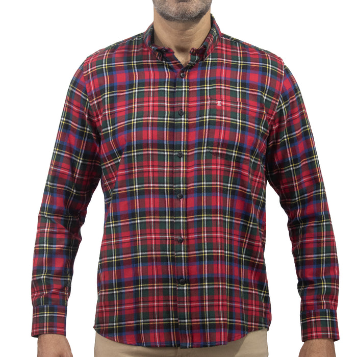 Camisa de Franela Roja de Cuadros con Manga Larga 2209293 - dioromx