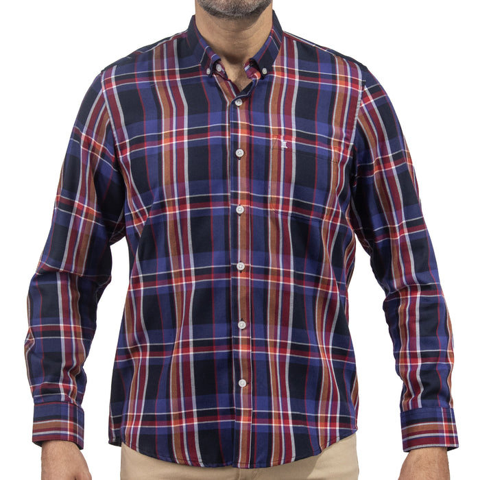 Camisa de Franela Multicolor de Cuadros con Manga Larga 2210410