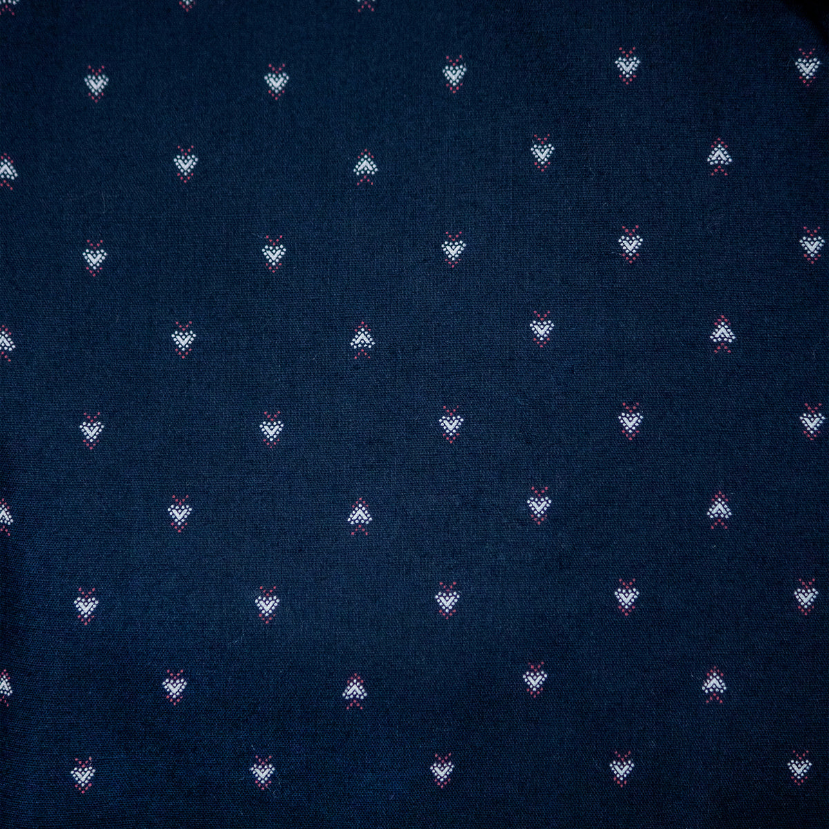 Camisa Estampada Azul Manga Corta Talla Extra 100% Algodón 2307035
