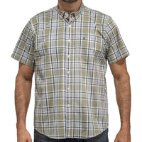 Camisa Cuadros Verde con Manga Corta 100% Algodón 2311605
