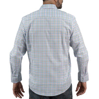 Camisa de Manga Larga Cuadros Azul 100% Algodón 2408034 - dioromx