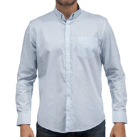 Camisa Azul Estampado de Manga Larga 2408063