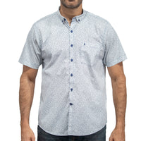 Camisa Blanca Estampado con Manga Corta 100% Algodón 2409179