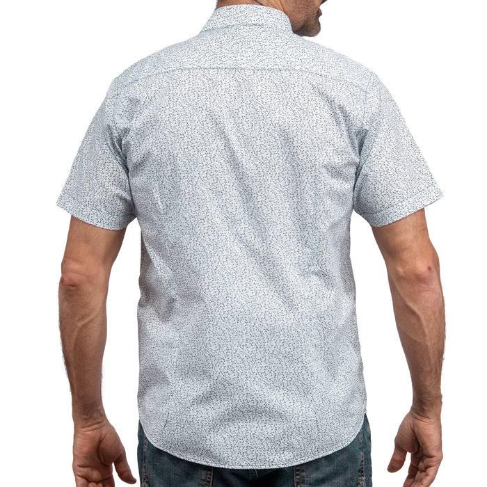 Camisa Blanca Estampado con Manga Corta 100% Algodón 2409179