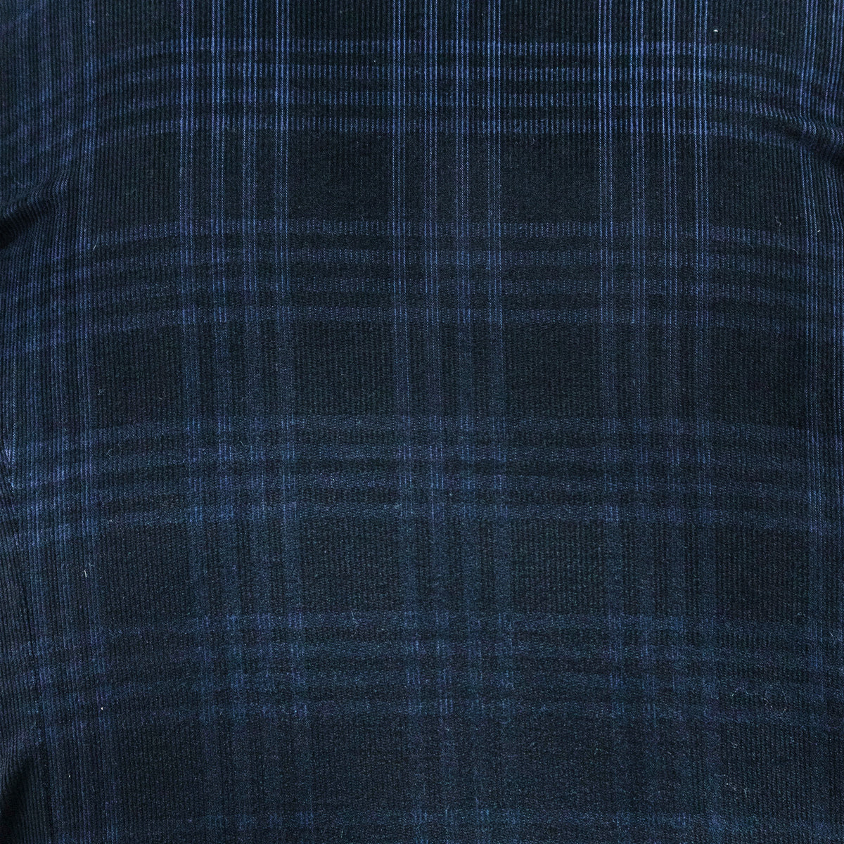 Camisa de Cuadros Manga Larga de Pana Azul 2410251