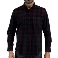 Camisa de Vestir Manga Larga Bicolor Estilo Cuadros de Pana 2410252 - dioromx