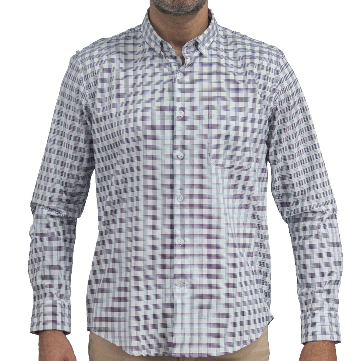 Camisa Cuadros Azul con Manga Larga 100% Algodón 2507129 - dioromx