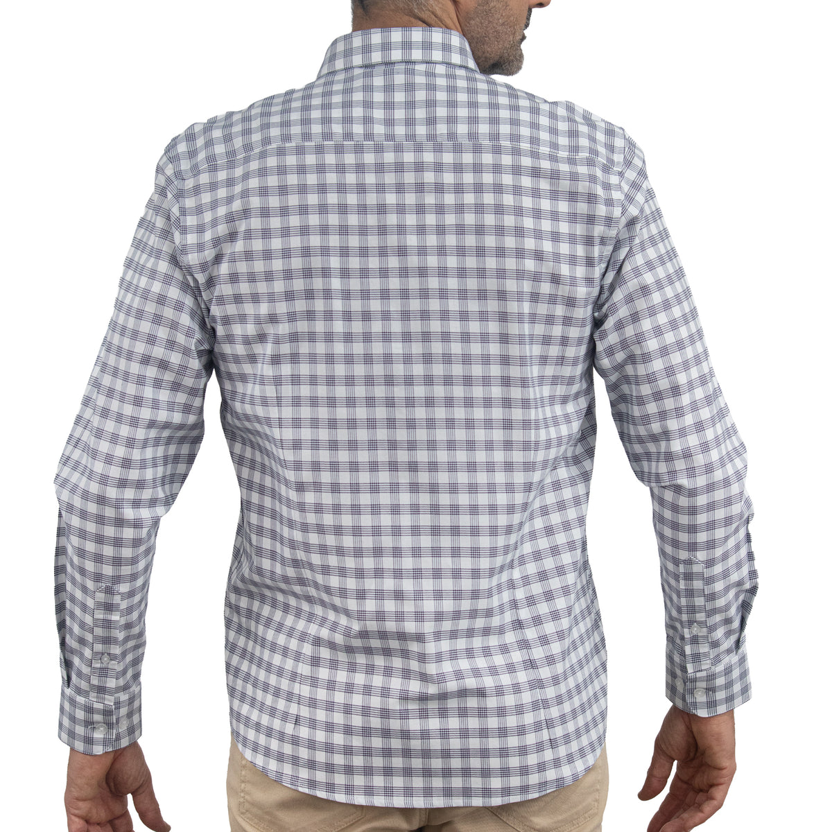 Camisa Cuadros Azul con Manga Larga 100% Algodón 2507129 - dioromx