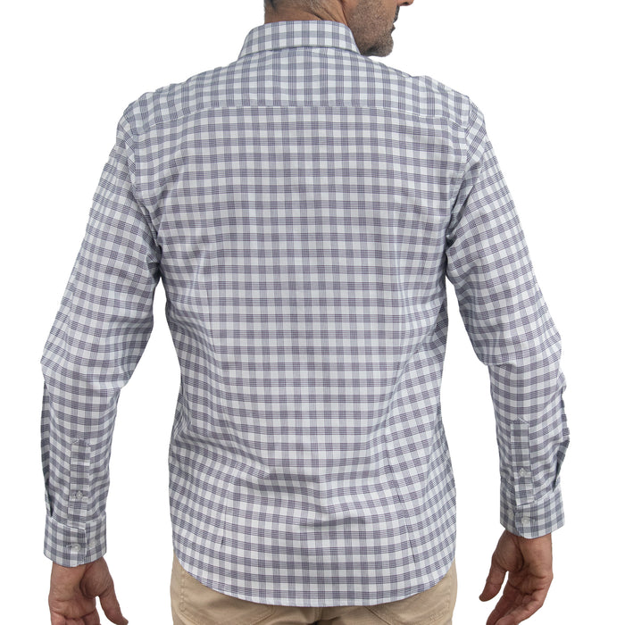 Camisa Cuadros Azul con Manga Larga 100% Algodón 2507129 - dioromx