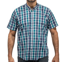 Camisa Cuadros Azul Manga Corta 2509206