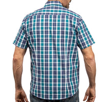Camisa Cuadros Azul Manga Corta 2509206