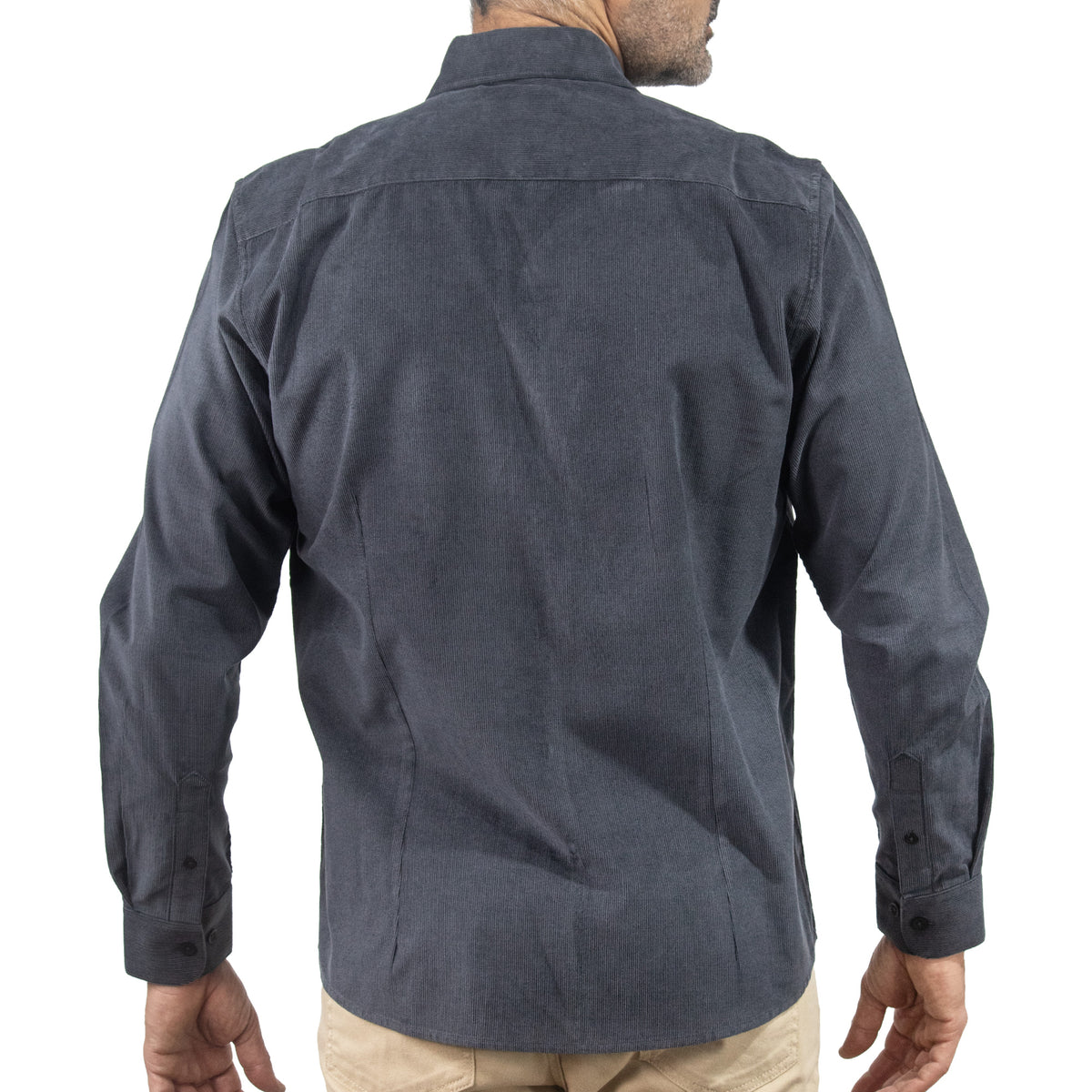 Camisa Pana Gris Manga Larga 100% Algodón 2510224