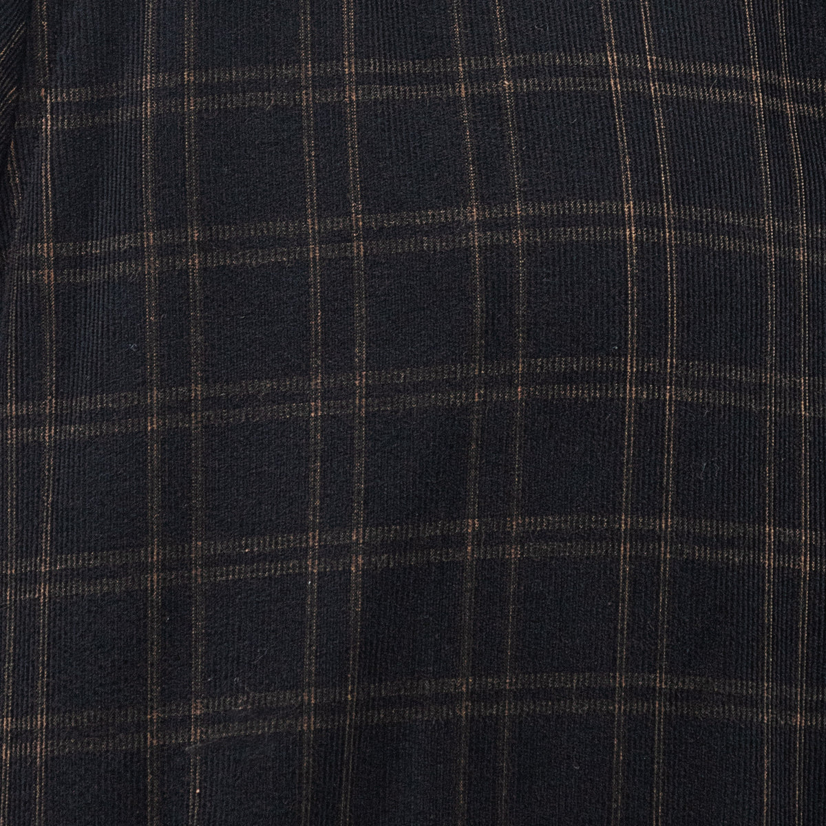 Camisa de Pana Cuadros Negra Manga Larga 100% Algodón 2510238