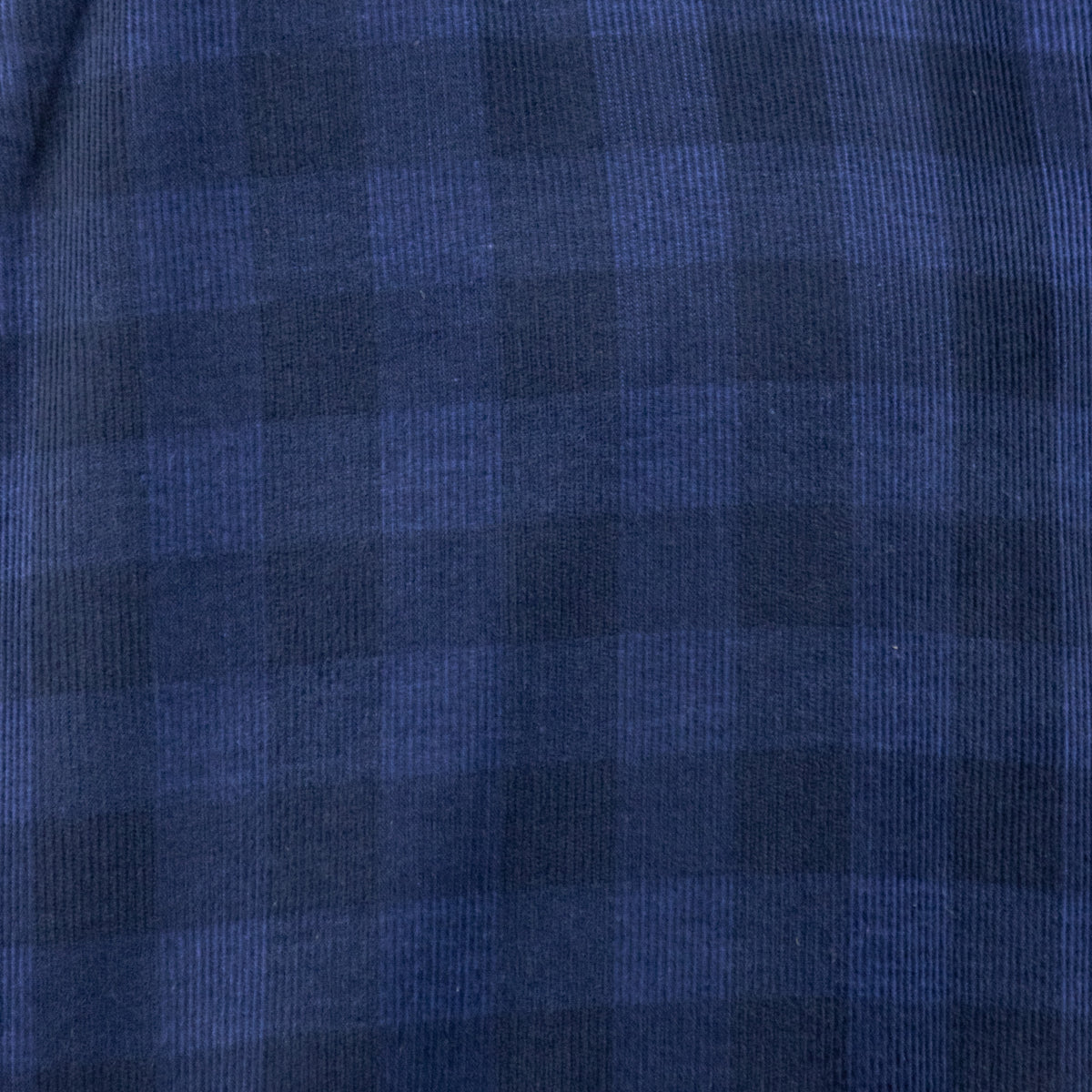 Camisa de Pana Cuadros Azul Manga Larga 100% Algodón 2510240